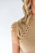 Load image into Gallery viewer, Fine In Fringe Cable Knit Sweater Vest
