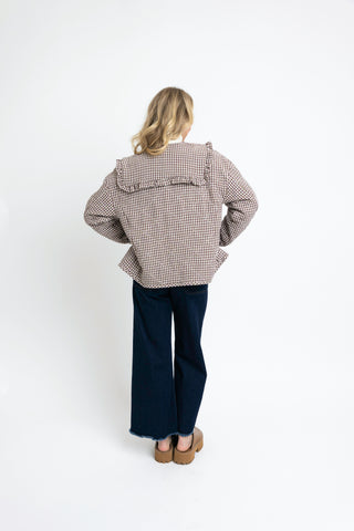 Karlie Gingham Collar Novelty Jacket