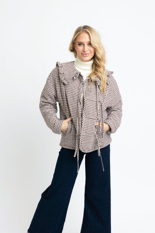 Karlie Gingham Collar Novelty Jacket