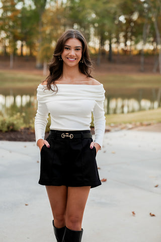 Flirt Alert Off Shoulder Top