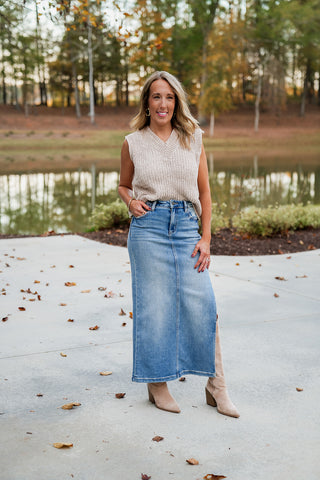 Hidden Peyton Midi Skirt