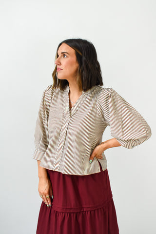 Brownie Points Striped Top