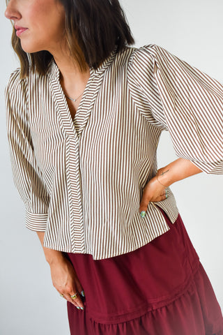 Brownie Points Striped Top
