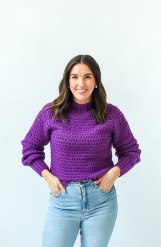 Achieve Greatness Waffle Knit Sweater