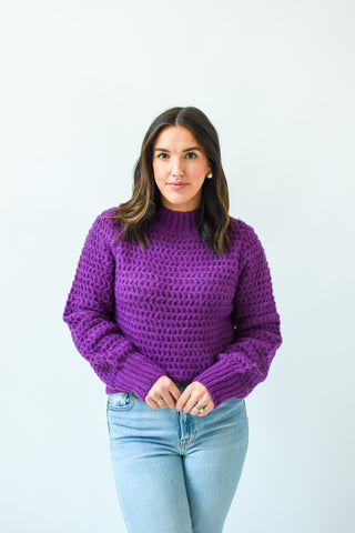 Achieve Greatness Waffle Knit Sweater