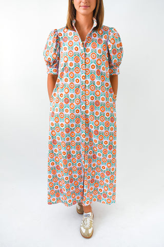 Karlie Floral Button Shirt Maxi Dress