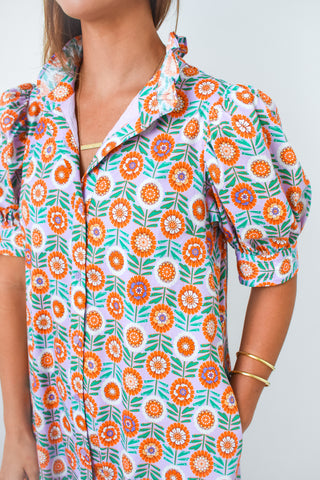 Karlie Floral Button Shirt Maxi Dress