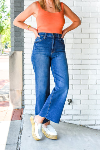 Just Black Scissor Cut Wide Leg Jeans