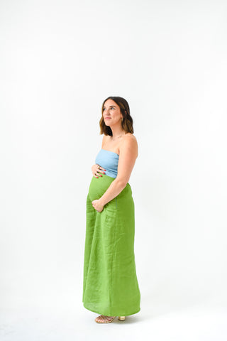 Karlie Colorblock Linen Maxi Dress