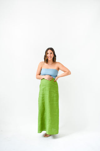 Karlie Colorblock Linen Maxi Dress