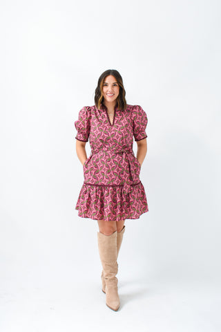 Berry in Bloom Floral Dress