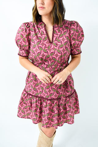 Berry in Bloom Floral Dress