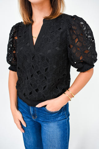 Hooked On You Floral Crochet Top