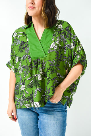 Moss Be Love Botanical Print Top