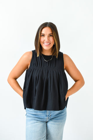Pleat Dreams Sleeveless Top