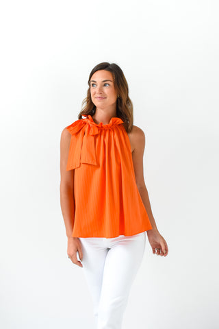 Gracefully Tied Ruffle Neck Top