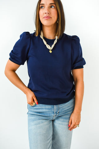 Navy By Nature Short Sleeve Sweatshirt