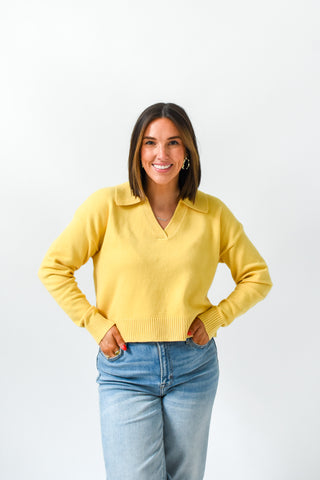 Soft Spread Collared Sweater