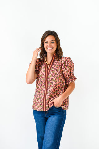 Abstractly Adorable Printed Top