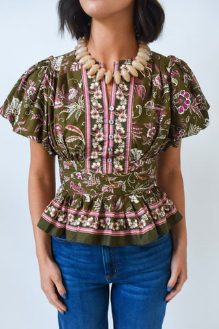 Paisley Please Peplum Top