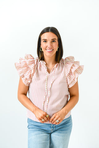 Falling In Line Striped Top