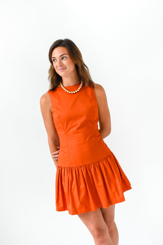 Orange You Fab Drop Waist Dress