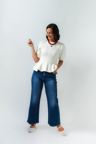 Send Up A Flare Knit Top