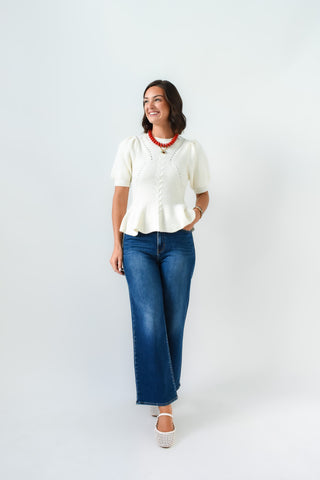 Send Up A Flare Knit Top