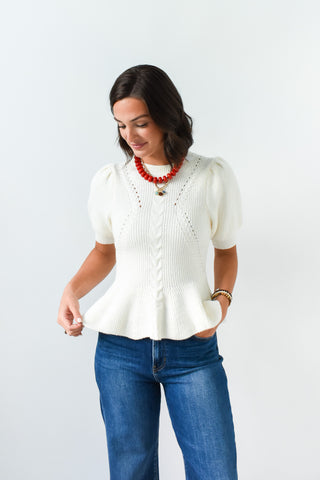 Send Up A Flare Knit Top