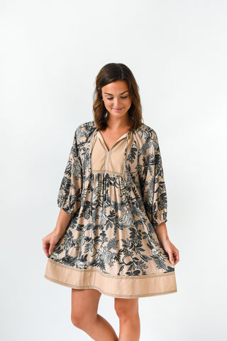 Back To Botany Printed Dress