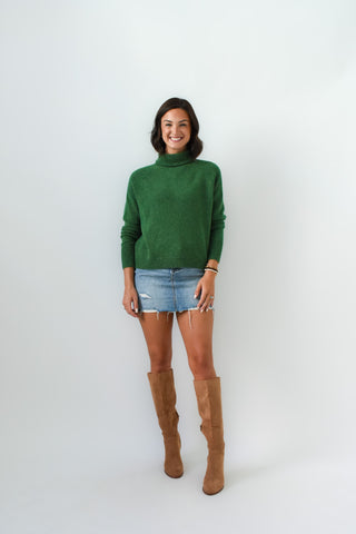 Spruced Up Turtleneck Sweater