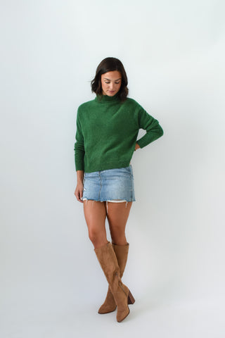 Spruced Up Turtleneck Sweater