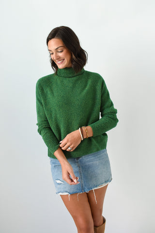 Spruced Up Turtleneck Sweater
