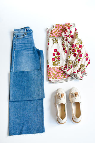 Floral Flutter Printed Top