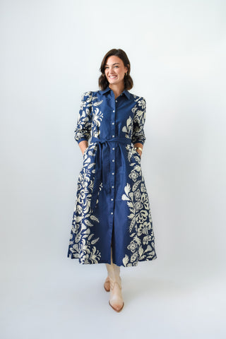 Magnolia Blooms Midi Dress