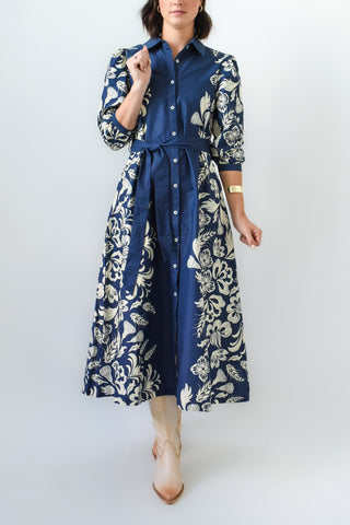 Magnolia Blooms Midi Dress