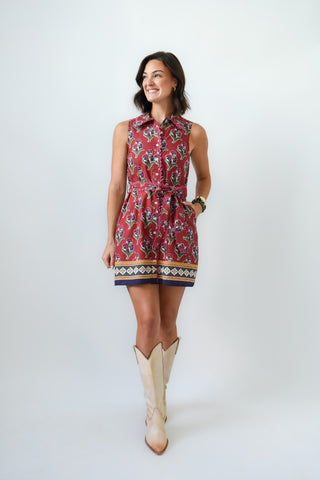 Berry Blooms Mini Dress