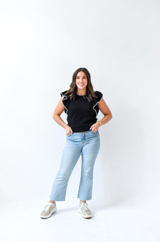 Keeps Getting Better Ruffle Sleeve Sweater