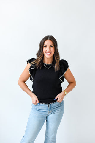 Keeps Getting Better Ruffle Sleeve Sweater