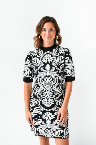 Knit To Be Floral Sweater Dress