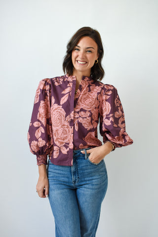 Blushing Blooms Floral Top