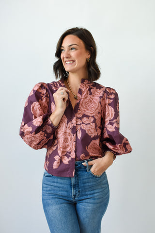 Blushing Blooms Floral Top