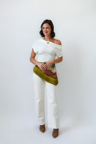 Cold Shoulder Draped Top
