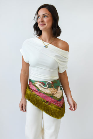 Cold Shoulder Draped Top