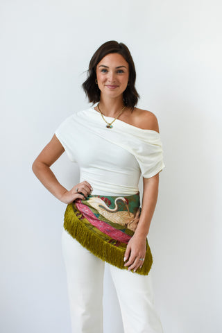 Cold Shoulder Draped Top