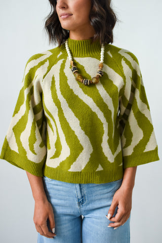 It's About Lime Printed Sweater