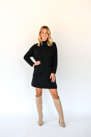 So Much Sweater Mock Neck Dress