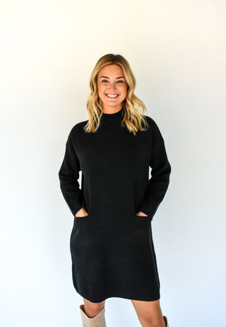 So Much Sweater Mock Neck Dress