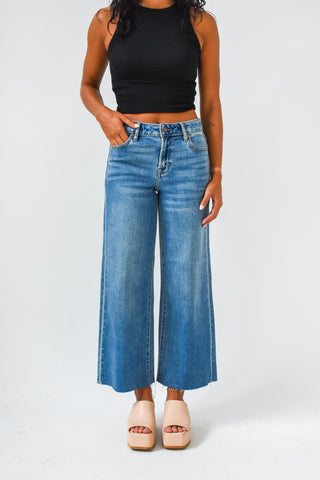Hidden Nori High Waisted Wide Crop Pant