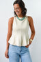 Suede Dreams Peplum Top